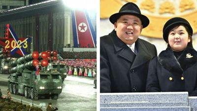 Kim Jong-un's daughter center stage as Pyongyang showcases largest-ever ICBM parade