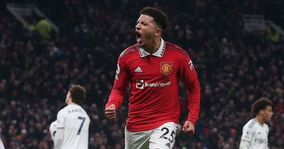 Jadon Sancho sends message after scoring equaliser for Manchester United vs Leeds