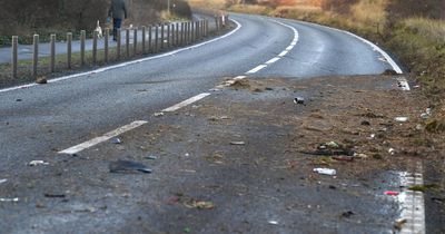 Search for BMW driver after car left on road after crash