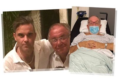 Robbie Williams’ dad Pete Conway rushed to hospital after ‘breaking a bone in his spine’