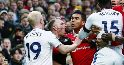 Man Utd and Crystal Palace charged after 20-man brawl that saw Casemiro red carded