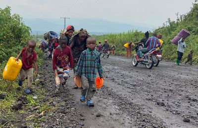 Hundreds flee gunshots on outskirts of key east Congo city Goma
