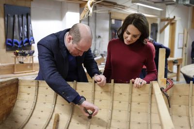 Duke and Duchess of Cornwall learn about boat restoration during trip to county