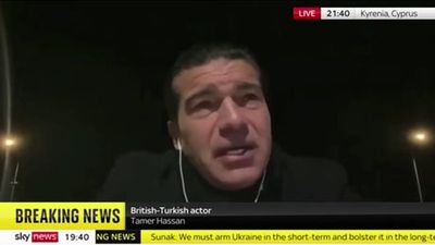 Tamer Hassan speaking about the earthquakes in Turkey