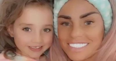 Katie Price mum-shamed as Bunny, 8, wears huge false lashes and full face of makeup