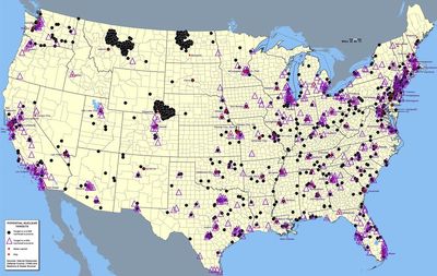 Map of US claims to show areas most at risk of being targeted in nuclear war