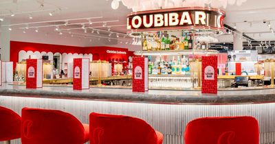 A Christian Louboutin themed cocktail bar has opened at the Trafford Centre