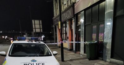 Pub closed off after man stabbed in the leg