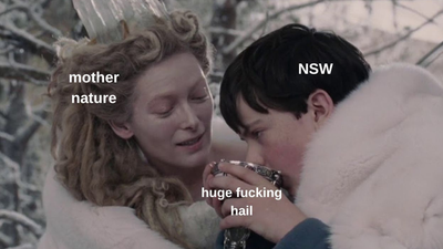 Hope You Like Temperature Play NSW ‘Cos It’s About To Go From Sunny To Super Hail Real Quick
