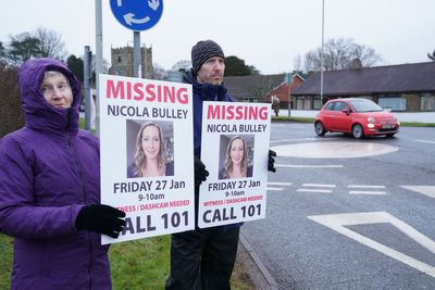 Friends gather for roadside appeal two weeks after Nicola Bulley vanished