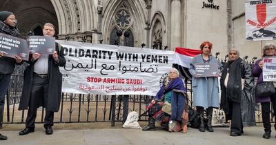 Campaigners join protests outside High Court over UK arm sales