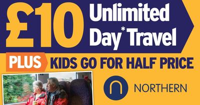 £10* unlimited day travel on Northern trains only with your Manchester Evening News