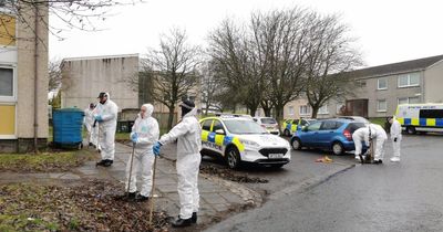 Forensic 'drain team' comb East Kilbride street for murder weapon
