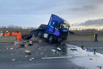 Lorry crash causes ‘protracted’ motorway closure
