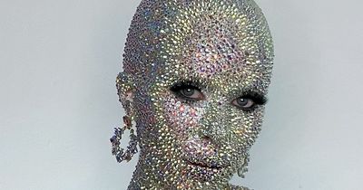 Make-up artist sits for 27 hours to glue 13,000 rhinestones on body to emulate 'icon' Doja Cat