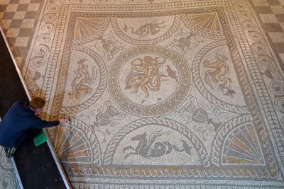Fishbourne Roman Palace starts brush-up for 2,000-year-old mosaics