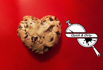 Thick, gooey chocolate chip cookies