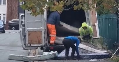 Van used for fly tipping across city crushed after police discovery