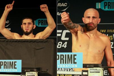 UFC 284 weigh-in video: Islam Makhachev, Alexander Volkanovski set for champ-vs-champ fight