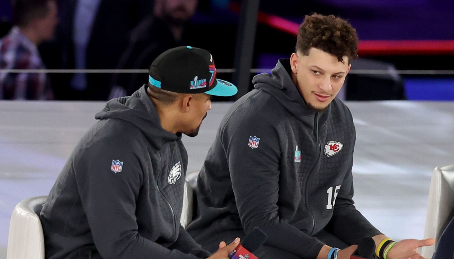 A monumental moment': Jalen Hurts and Patrick Mahomes set to make Super  Bowl history - Los Angeles Times