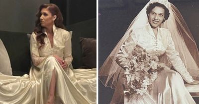 Bride wore grandmother's 74-year-old wedding dress to tie the knot