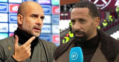 Rio Ferdinand picks out what Pep Guardiola’s Man City rant “screamed” out to him