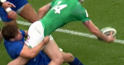 Antoine Dupont defies physics with insane try-saving tackle in Ireland v France