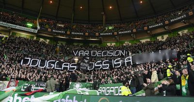 Celtic fans' x rated Douglas Ross banner forces Viaplay into on air apology during Scottish Cup clash