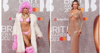 Brit Awards 2023: Barely-there red carpet looks as stars sparkle in sheer and keyhole outfits and even a bikini in February