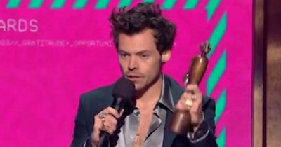 Harry Styles causes Brits 'meltdown' on Twitter as he mentions One Direction in winner's speech