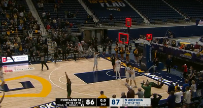 A broadcaster absolutely lost it as Portland State hit a stupefying buzzer-beater over Northern Arizona