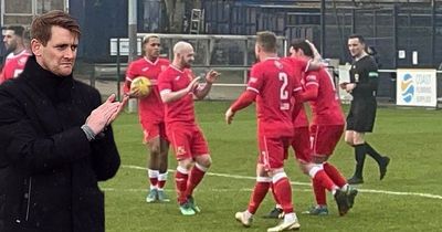 Kilwinning Rangers 2 Beith 3 as Chris Strain sees red on Buffs return but has last laugh in crucial win