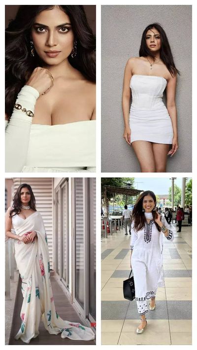 Malavika Mohanan's Gorgeous Beauty In White Outfits