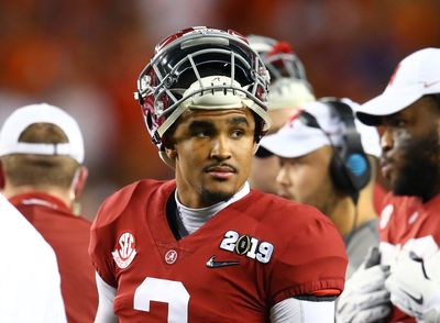 Where did Philadelphia Eagles QB Jalen Hurts play in college?