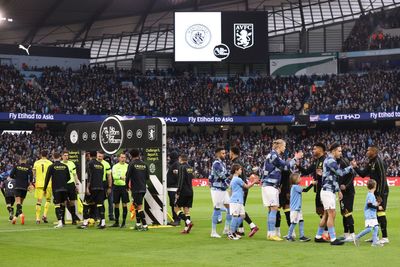 Man City fans drown out Premier League anthem with boos before Aston Villa game
