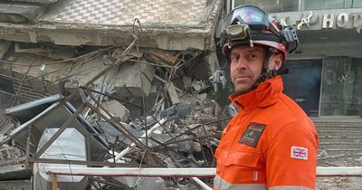 British firefighter pulls two people from rubble of building in Turkey