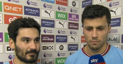 What Ilkay Gundogan said to Rodri before Riyad Mahrez's Man City penalty vs Aston Villa