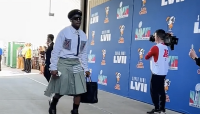 JuJu Smith-Schuster showed up to the Super Bowl in a kilt and NFL fans had jokes