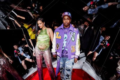 A$AP Rocky looked so proud filming Rihanna’s incredible Super Bowl halftime show