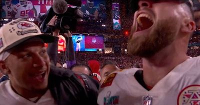 Patrick Mahomes and Travis Kelce apologise for swearing on tv after Super Bowl win