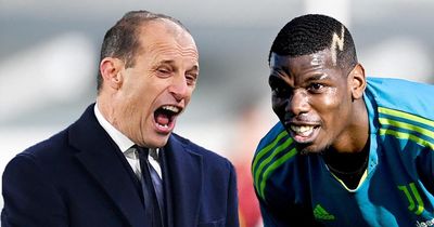 Juventus boss Max Allegri says Paul Pogba "can't be part of the team" in latest setback