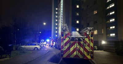 Fire breaks out at Edinburgh tower block as emergency crews race to the scene