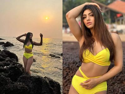 Mika Singh's 'Swayamvar' partner Akanksha Puri sizzles in a yellow bikini, calls herself a 'Mermaid who is looking for her Prince'