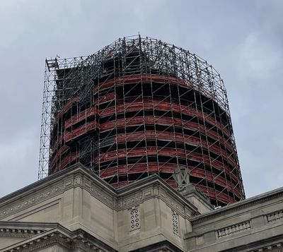 Work continues on the Kentucky Capitol dome
