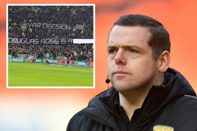 Scottish Conservative leader responds to 'Douglas Ross is a c***' Celtic fan banner