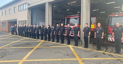 Firefighters across UK hold one-minute silence for Scot Barry Martin who died after Jenners blaze