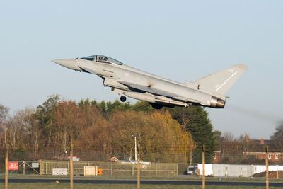 The fighter jets which would shoot down spy balloons in UK skies