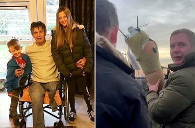 Family fulfill dad’s dying wish of throwing his leg in the sea — but it falls short of reaching Ibiza