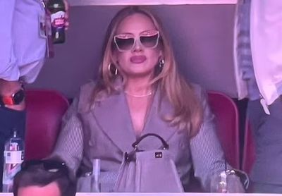 Adele’s unbothered expression at the Super Bowl goes viral as fans brand her a ‘living meme’