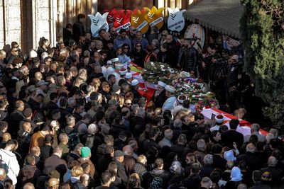 Children killed in earthquake on school trip to Turkey buried in 24 back-to-back funerals